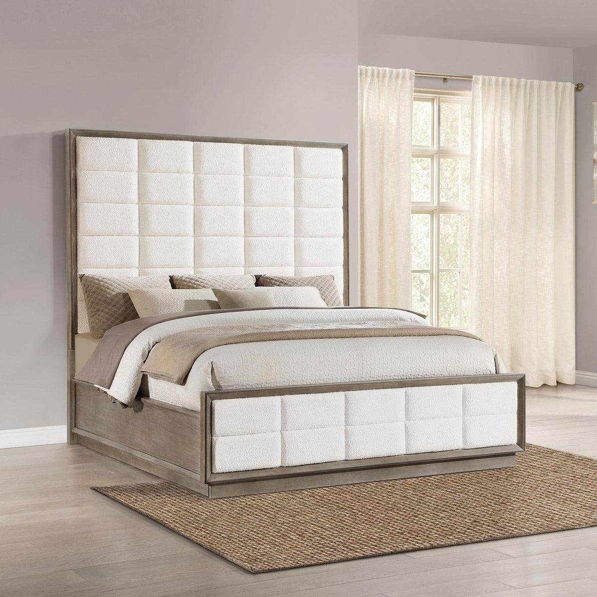 Durango 80-inch Eastern King Panel Bed Taupe Oak