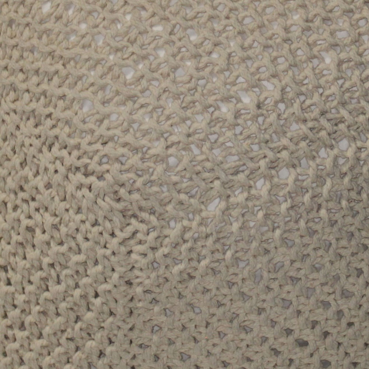 Semi Rounded Pouf, Cable Knitted, Perfect Seating