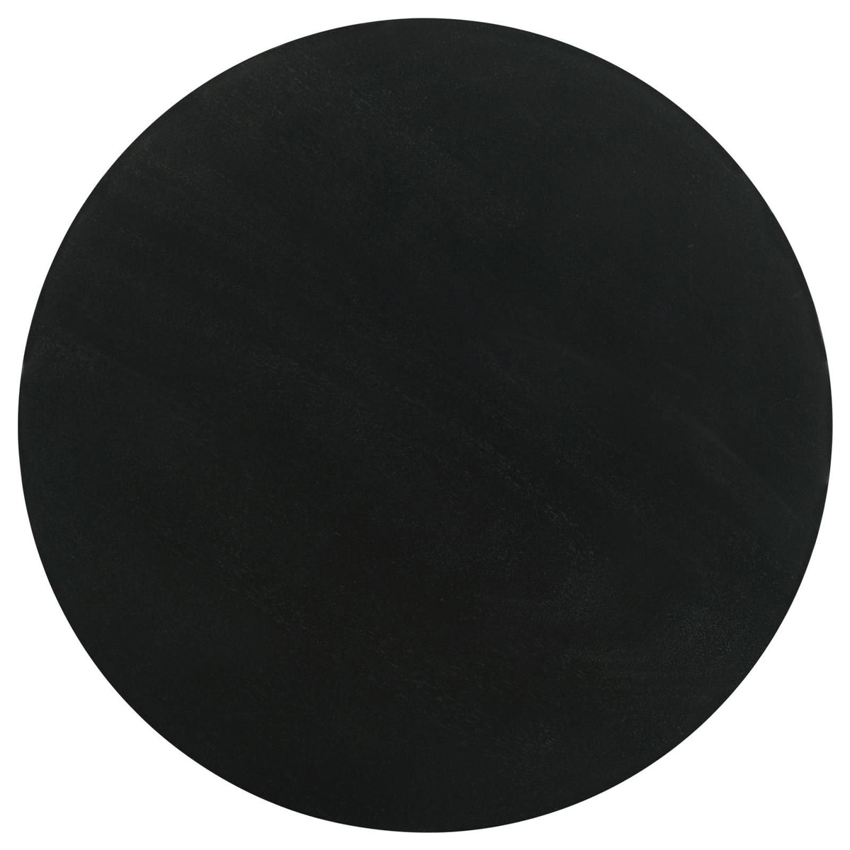 Stain Pedestal Accent Table Elegant Design With Round Top - Black