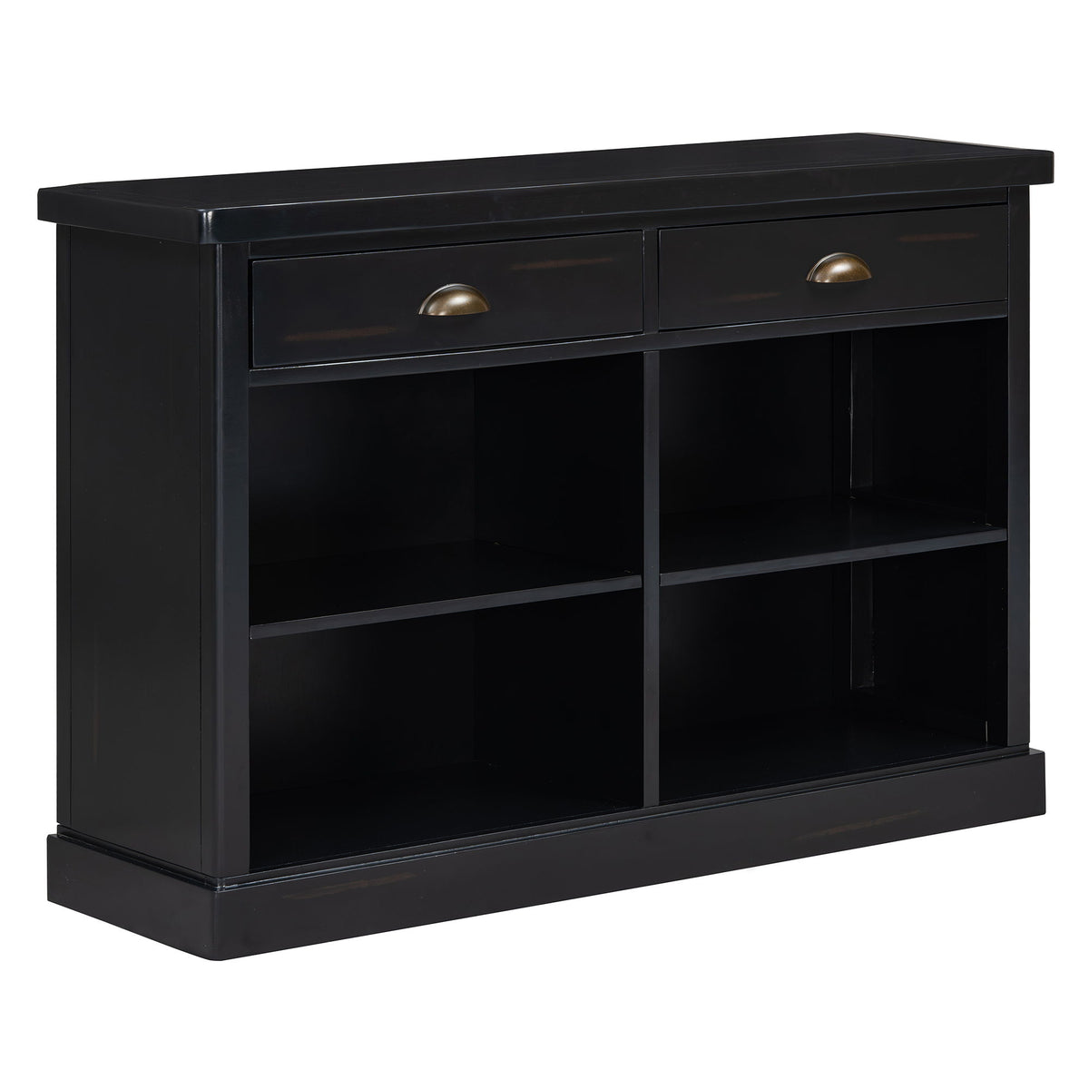Console Table With 2 Drawers And Open Shelves