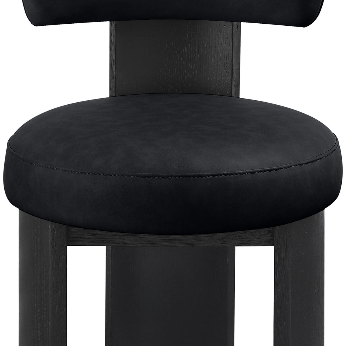 Atelier - Vegan Leather Upholstered Dining Chair (Set of 2) - Black Frame
