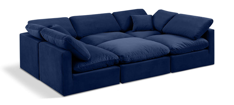 Indulge - Velvet 6 Piece Modular Sectional