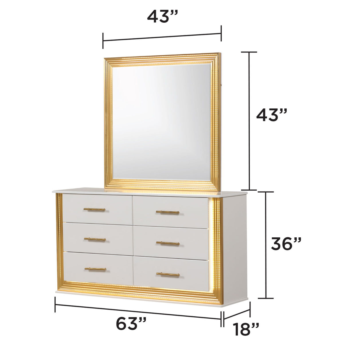 Obsession - Bedroom Set With LED