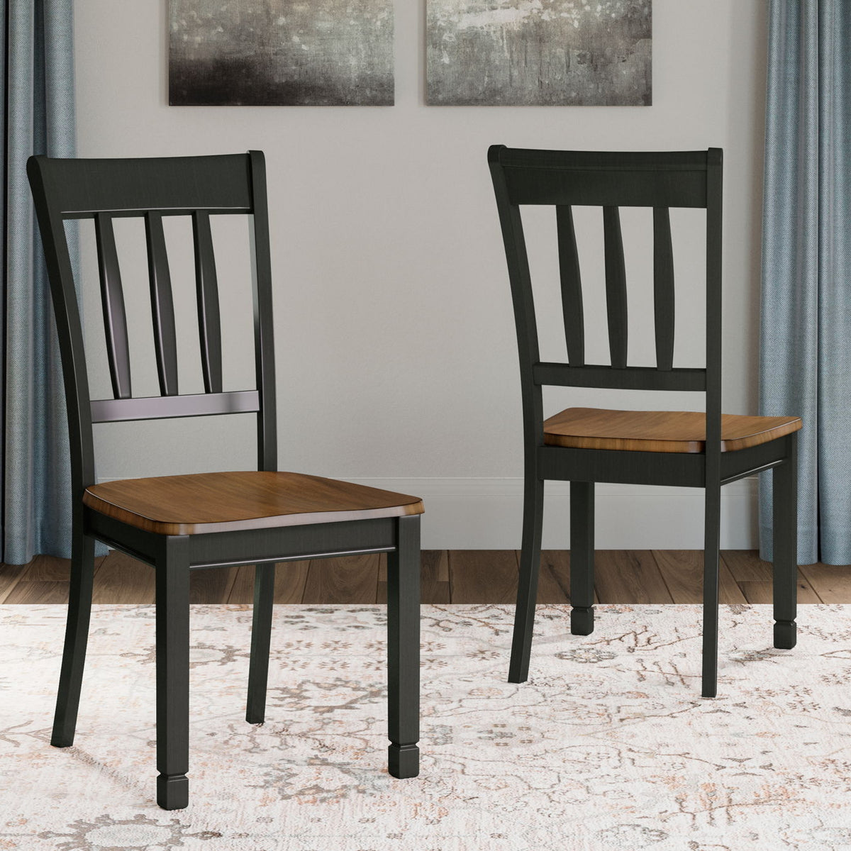 Owingsville - Dining Room Side Chair (Set of 2) - Black / Brown