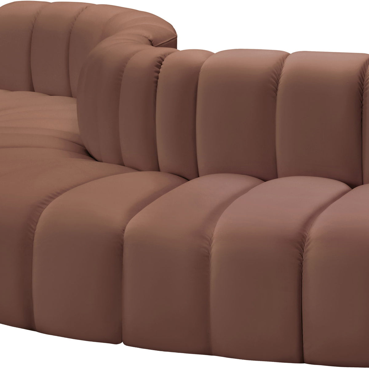 Arc - Faux Leather 5 Piece Modular Sofa
