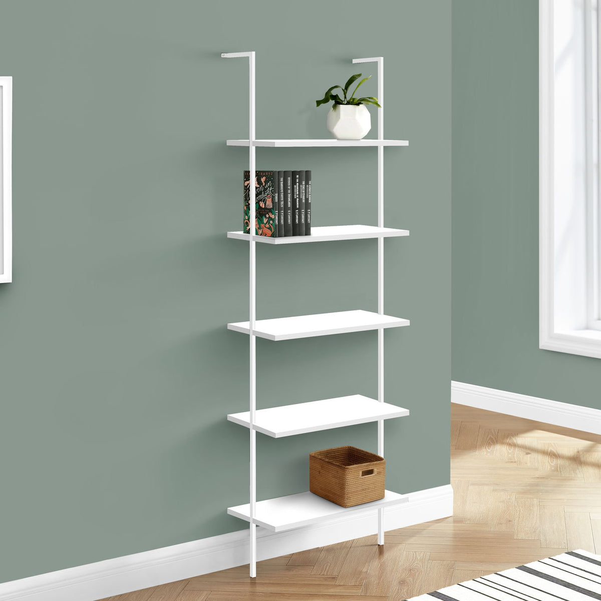 Etagere Bookcase Ladder 5 Tier For Office