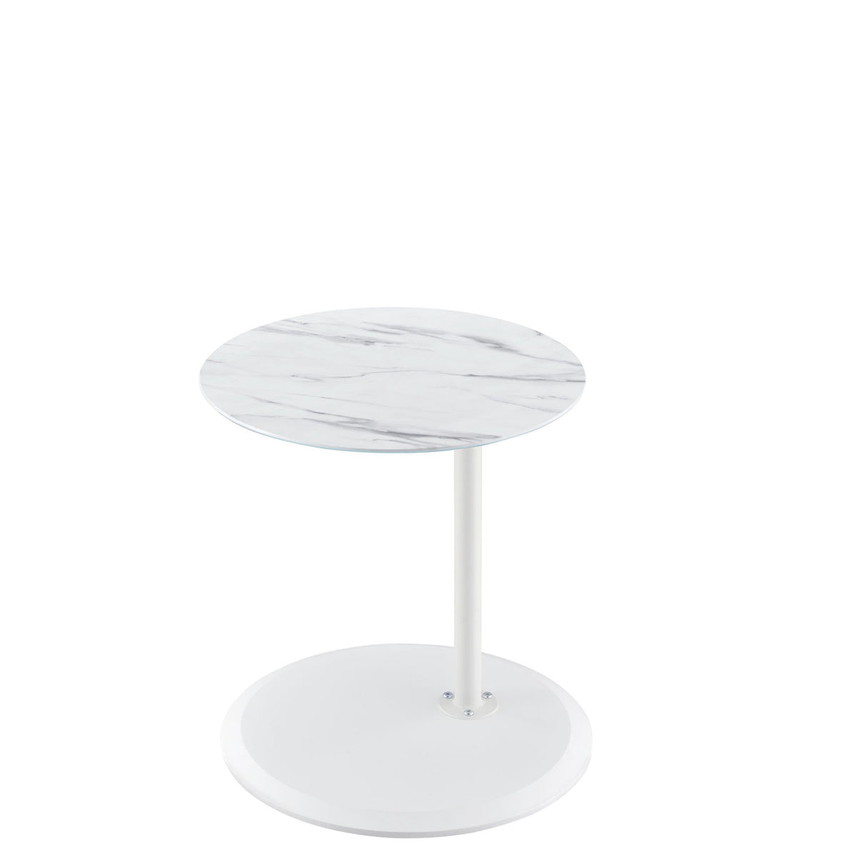 Orbit - 15.5" End Table With Height Adjustable Marble Textured Top