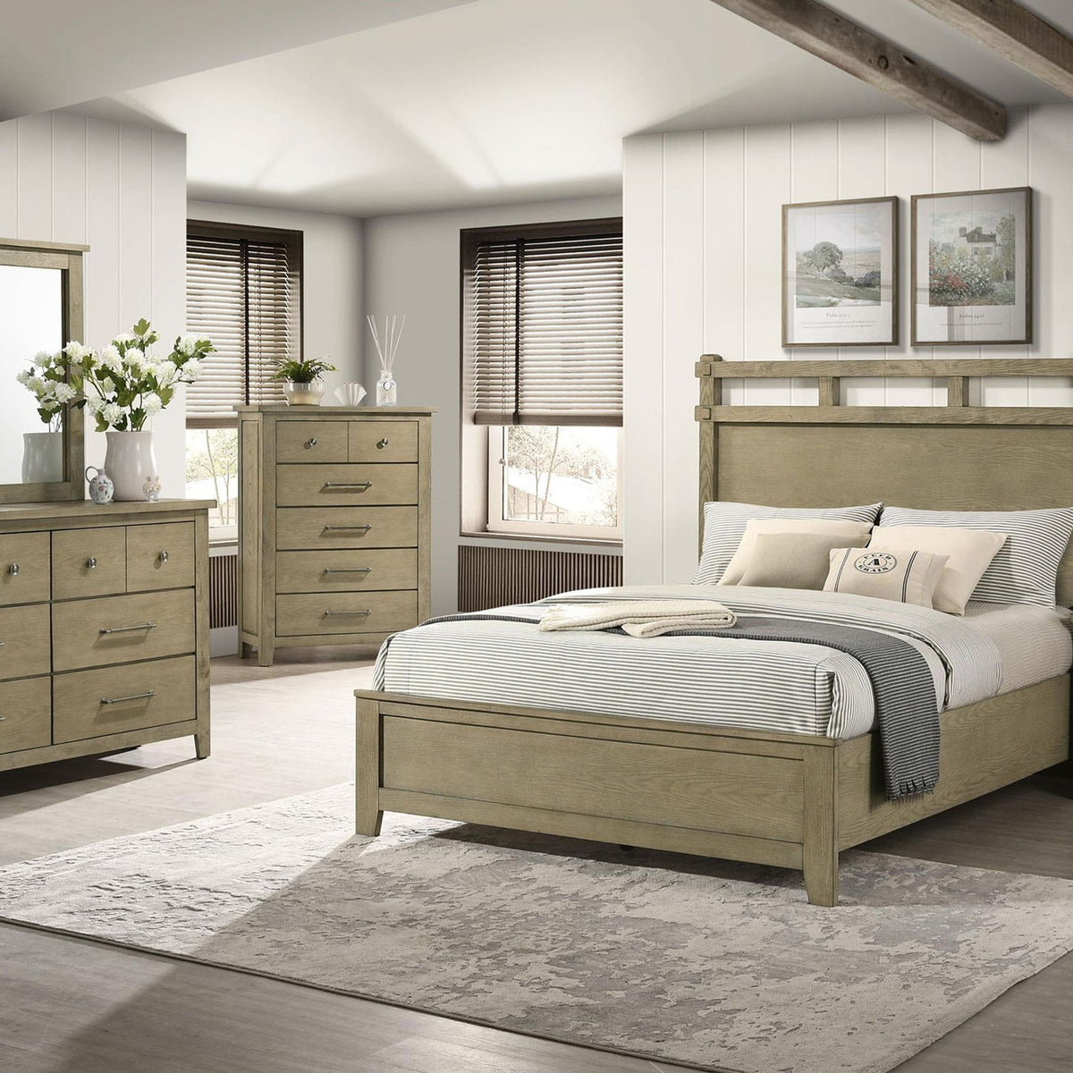 Hazlewood 5-piece Queen Bedroom Set Vineyard Oak
