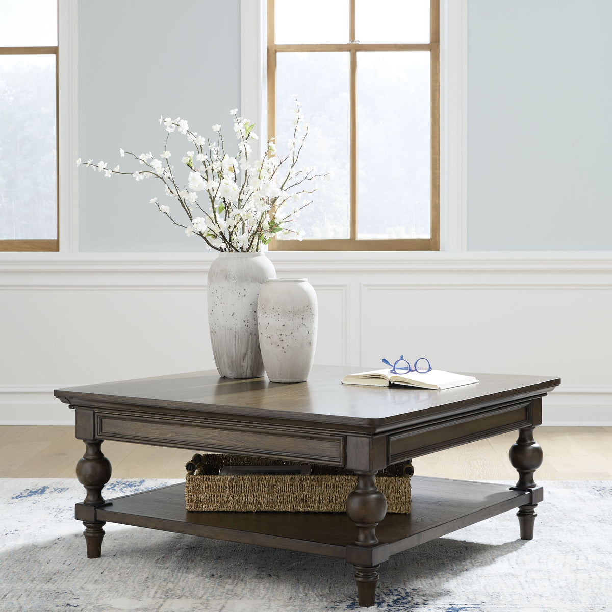 Veramond - Dark Brown - Square Cocktail Table