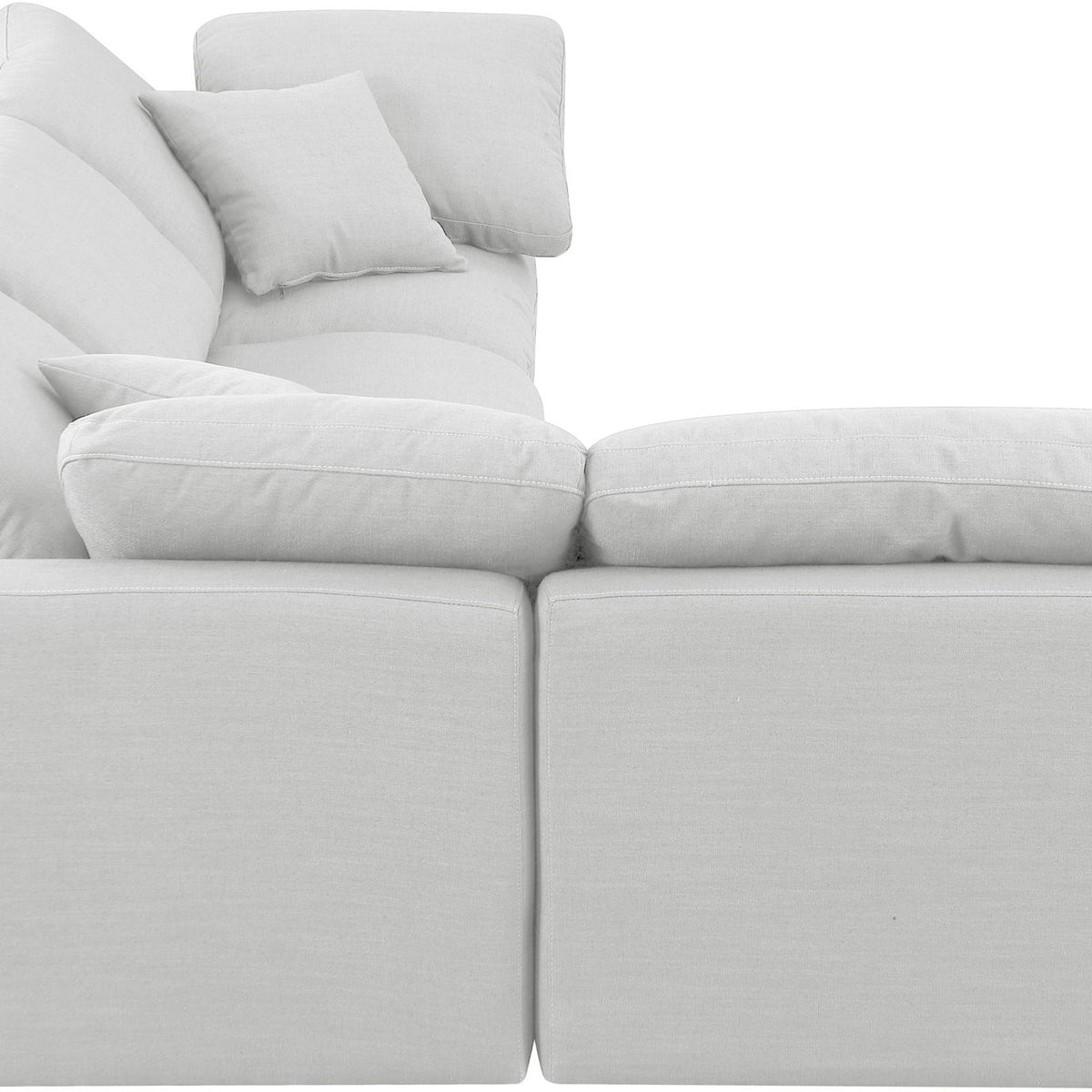 Indulge - Linen 4 Piece Modular Sectional - White