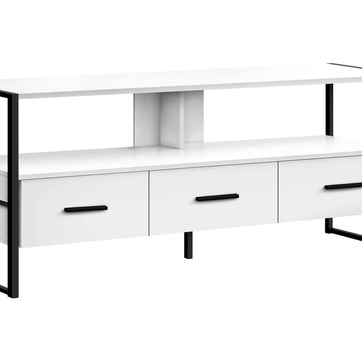 TV Stand, Console, Media Entertainment Center, Storage Drawers, Modern