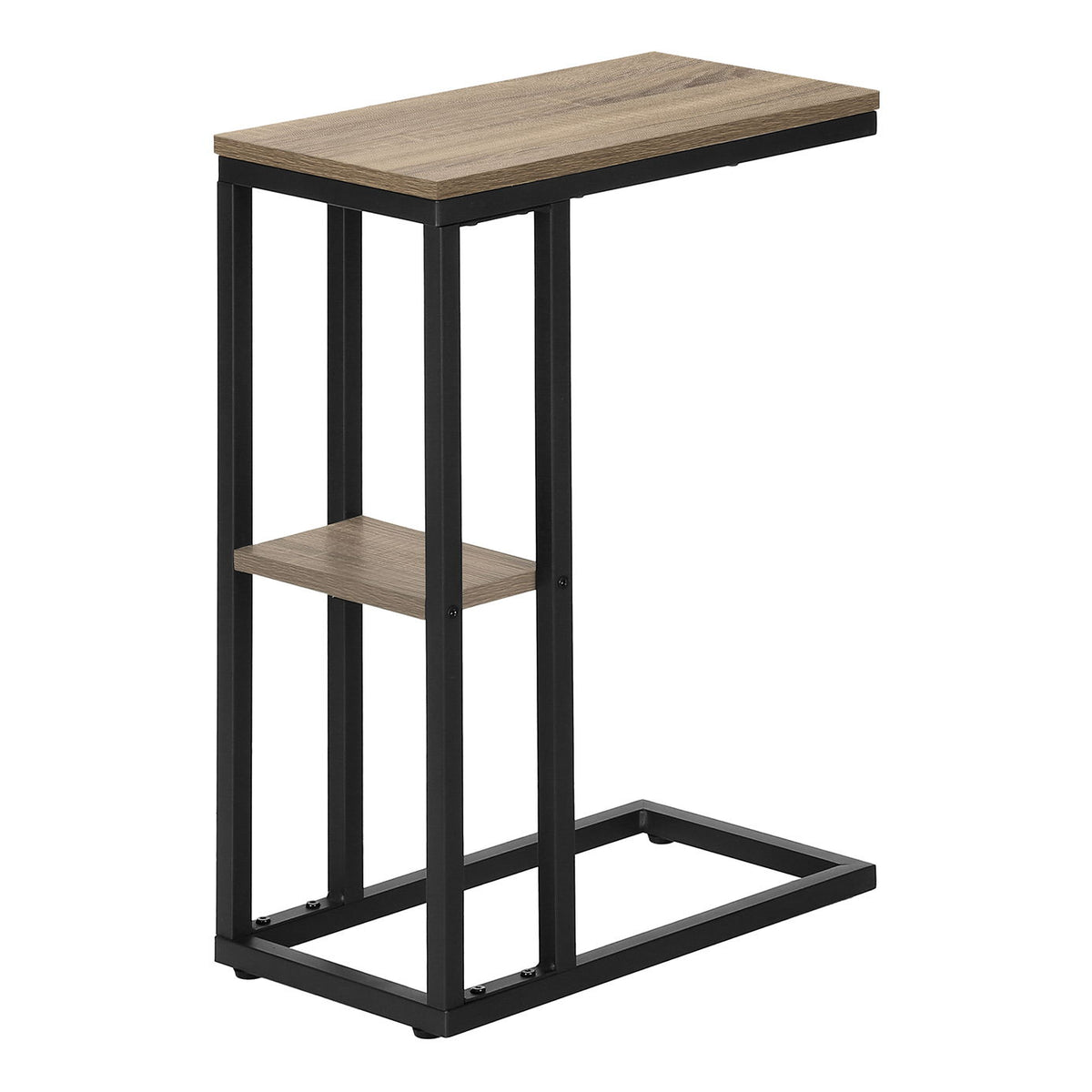 Accent Table, C - Shaped, Marble Look Contemporary & Modern Convenient Design