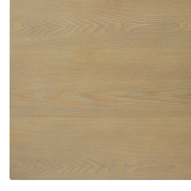 Light brown wood desk surface close-up with subtle grain texture