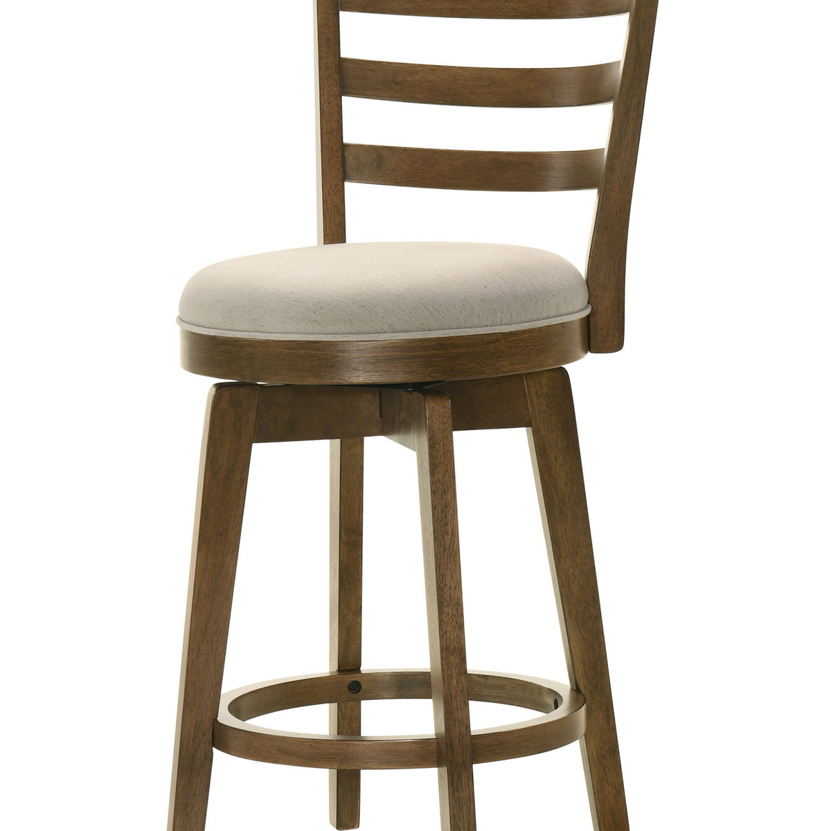 Joplin - 20.5" Ladder Back Counter Height Swivel Chair With Upholstered Seat