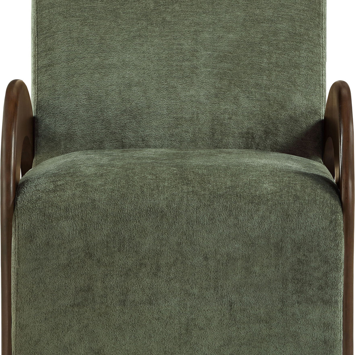 Neria - Chenille Fabric Upholstered Swivel Accent Chair - Painted Brown Base