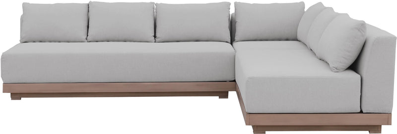 Solace - Olefin Performance Fabric 3 Piece Outdoor Patio Modular Sectional (Sofa, Loveseat & Corner Chair)
