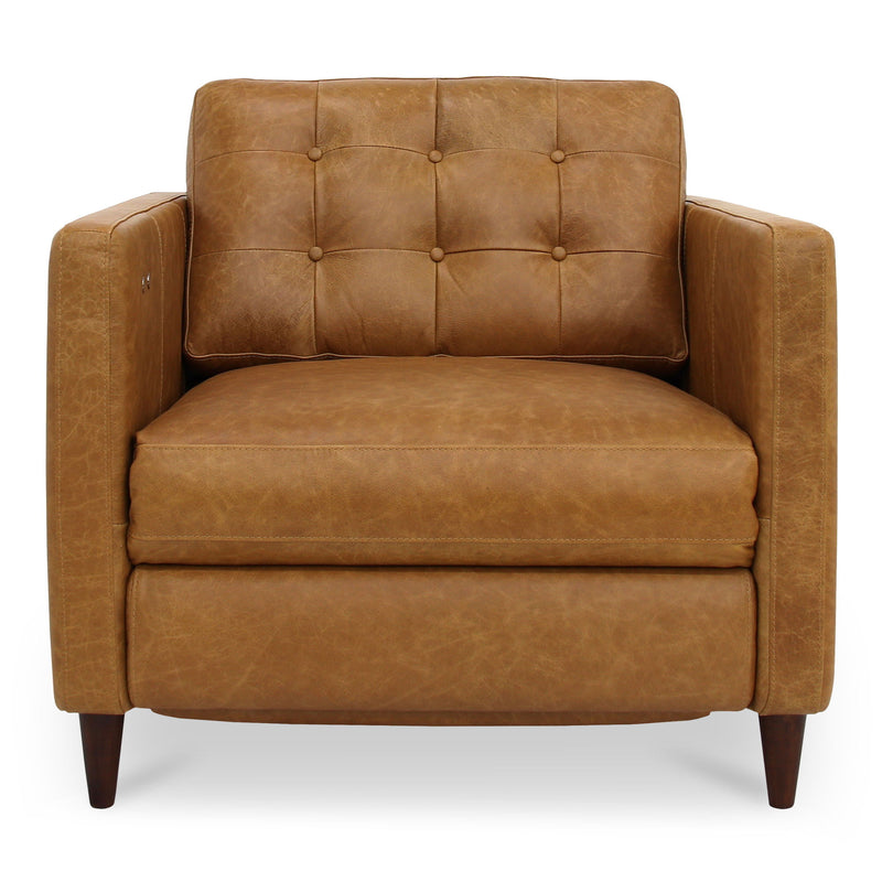 Bridgers - Leather Power Recliner Chair - Tan