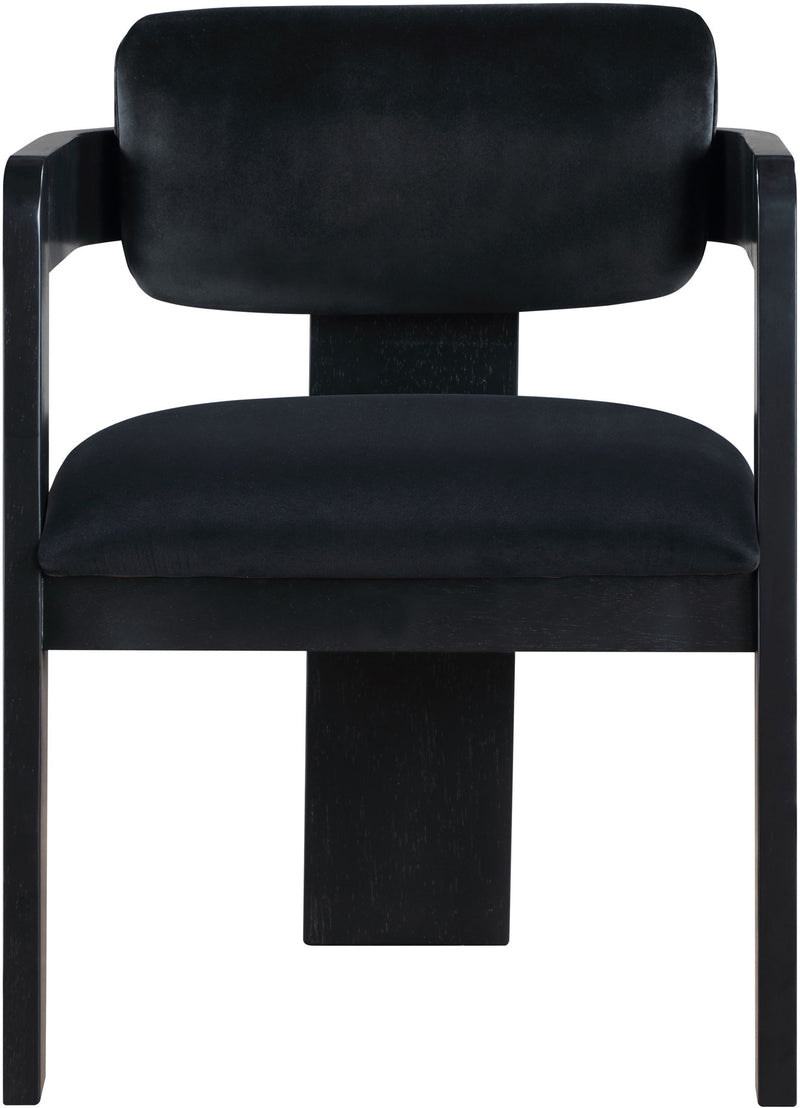 Sacha - Velvet Dining Chair With Black Base (Set of 2)