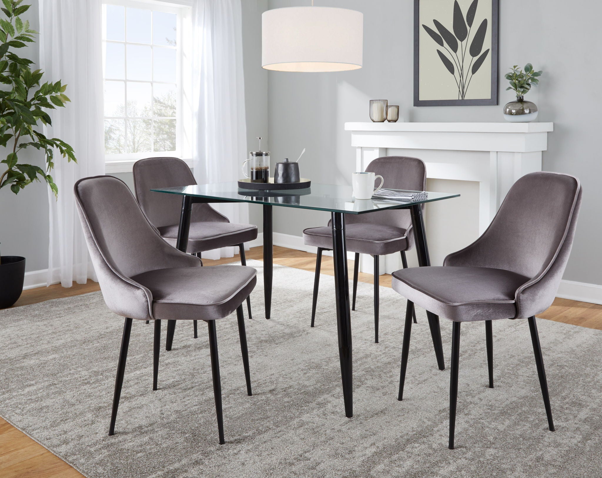 LumiSource Clara Giovani Dining Table and Chairs