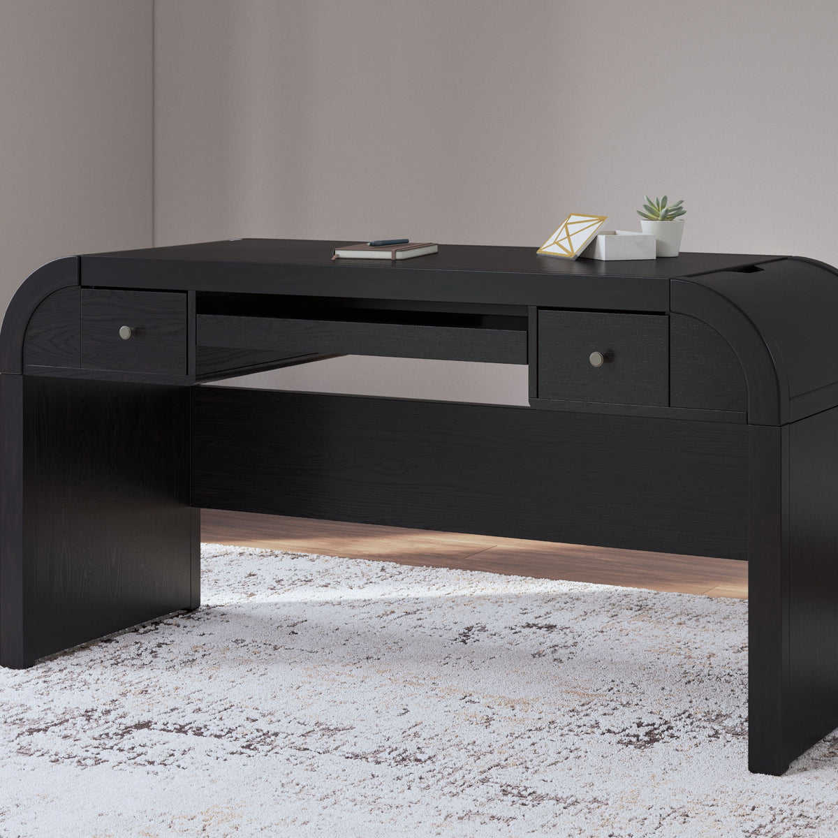Rowanbeck - Black - Home Office Desk