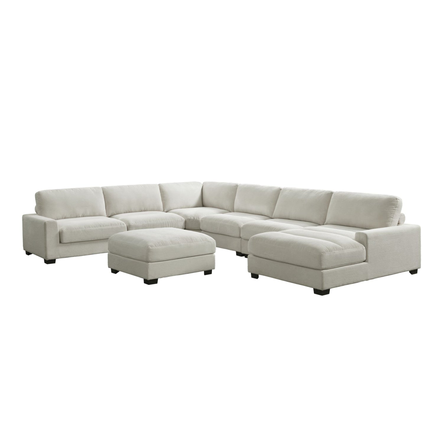 Arizona - Modular LHF Chaise With 1 Pillow 20" - Steno Beige