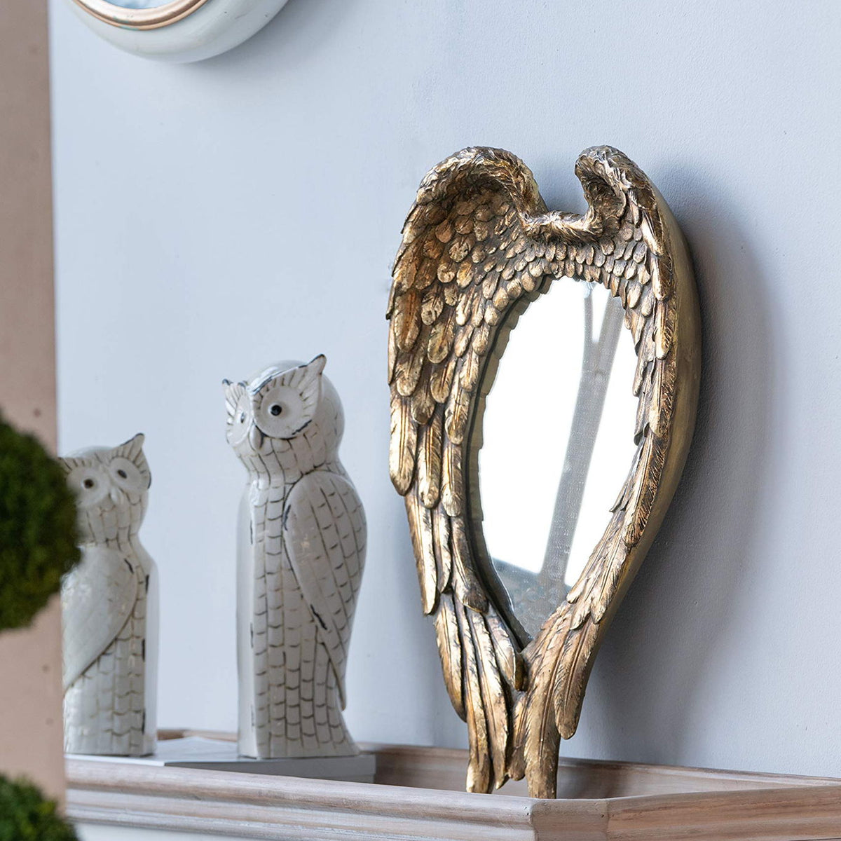 Wing Accent Mirror, Wall Mirror For Living Room - Gold