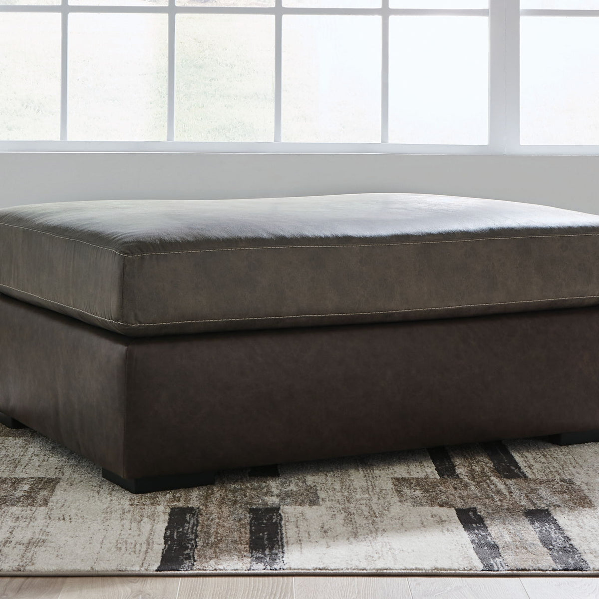Castille Way - Oversized Accent Ottoman - Fossil
