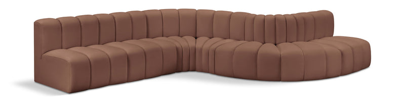 Arc - Faux Leather 7 Piece Modular Sofa