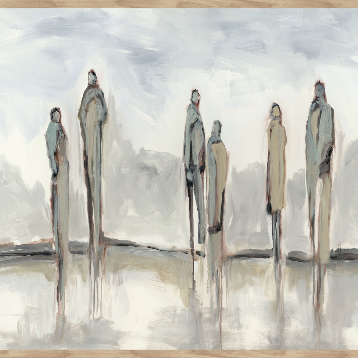 Stance - 48" x 72" Painting By Buddy Whitlock - Light Blue