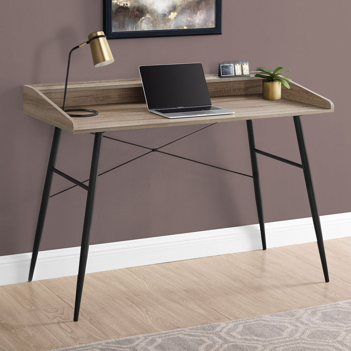 Computer Desk For Home Office, Sturdy Construction, Storage Shelves