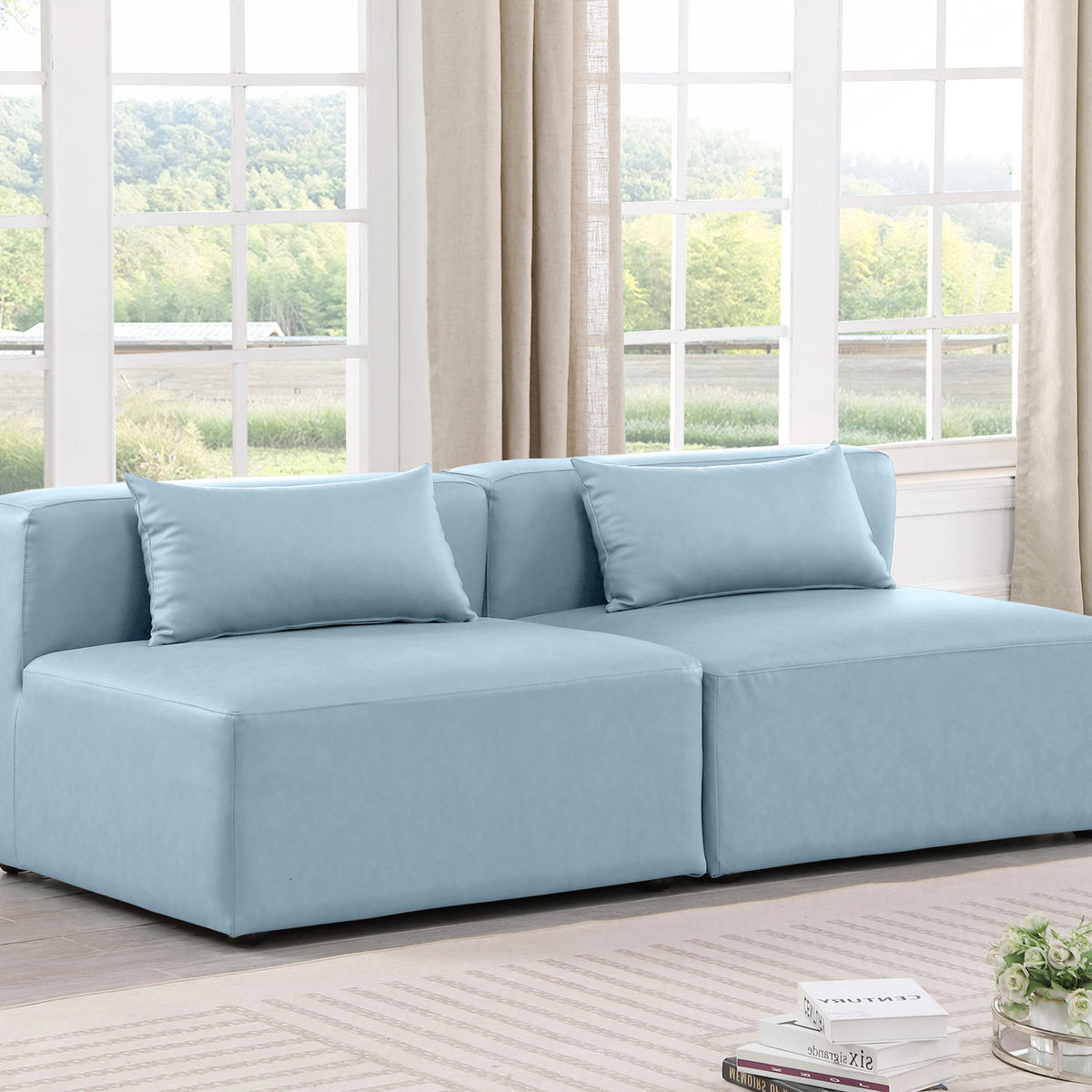 Cube - Modular 2 Seat Armless Sofa