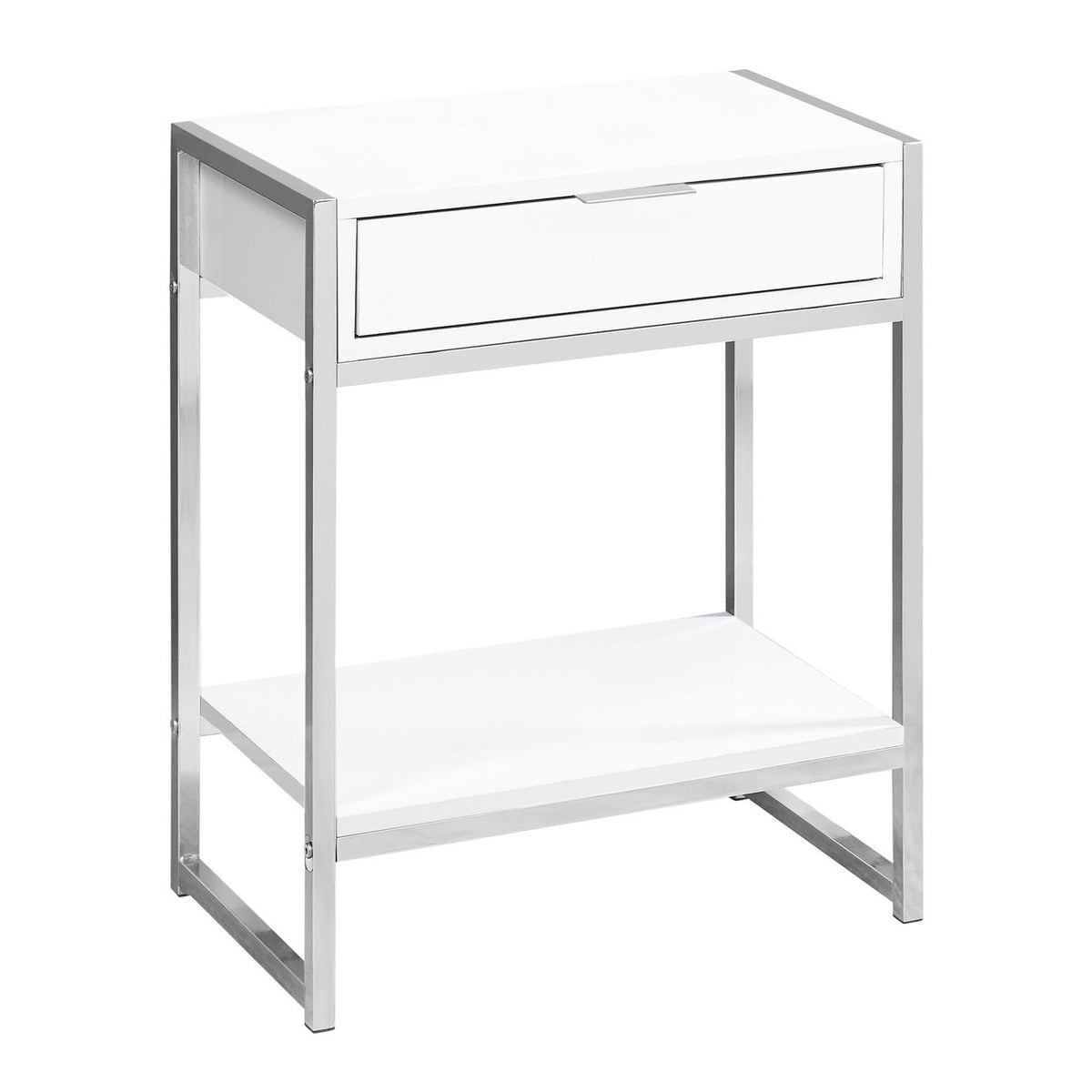Accent Side Table, Storage Drawer, Spacious Tabletop