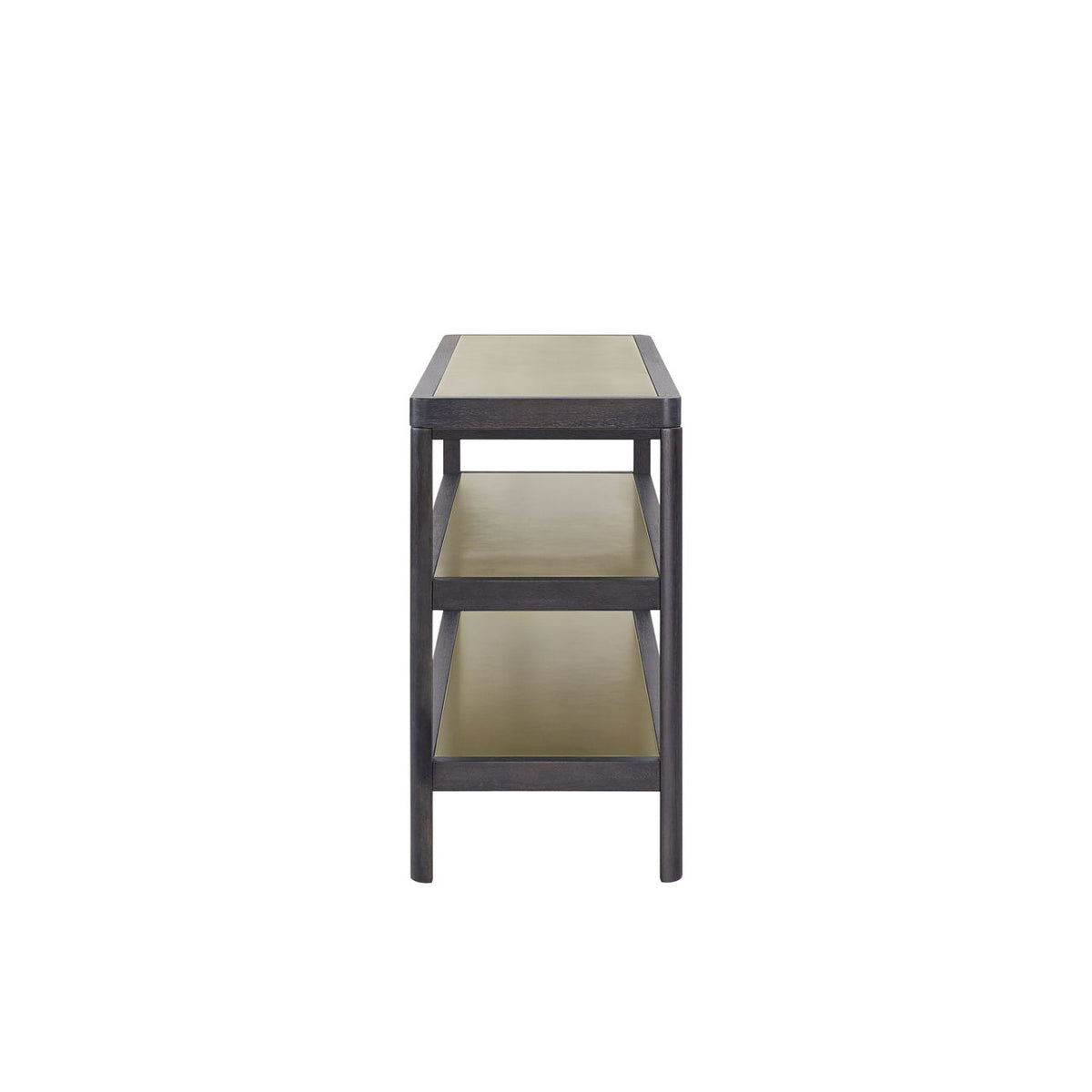 Console Table With Metal Insets - Black