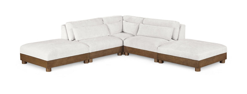 Turin - Fabric Upholstered 5 Piece Modular Sectional
