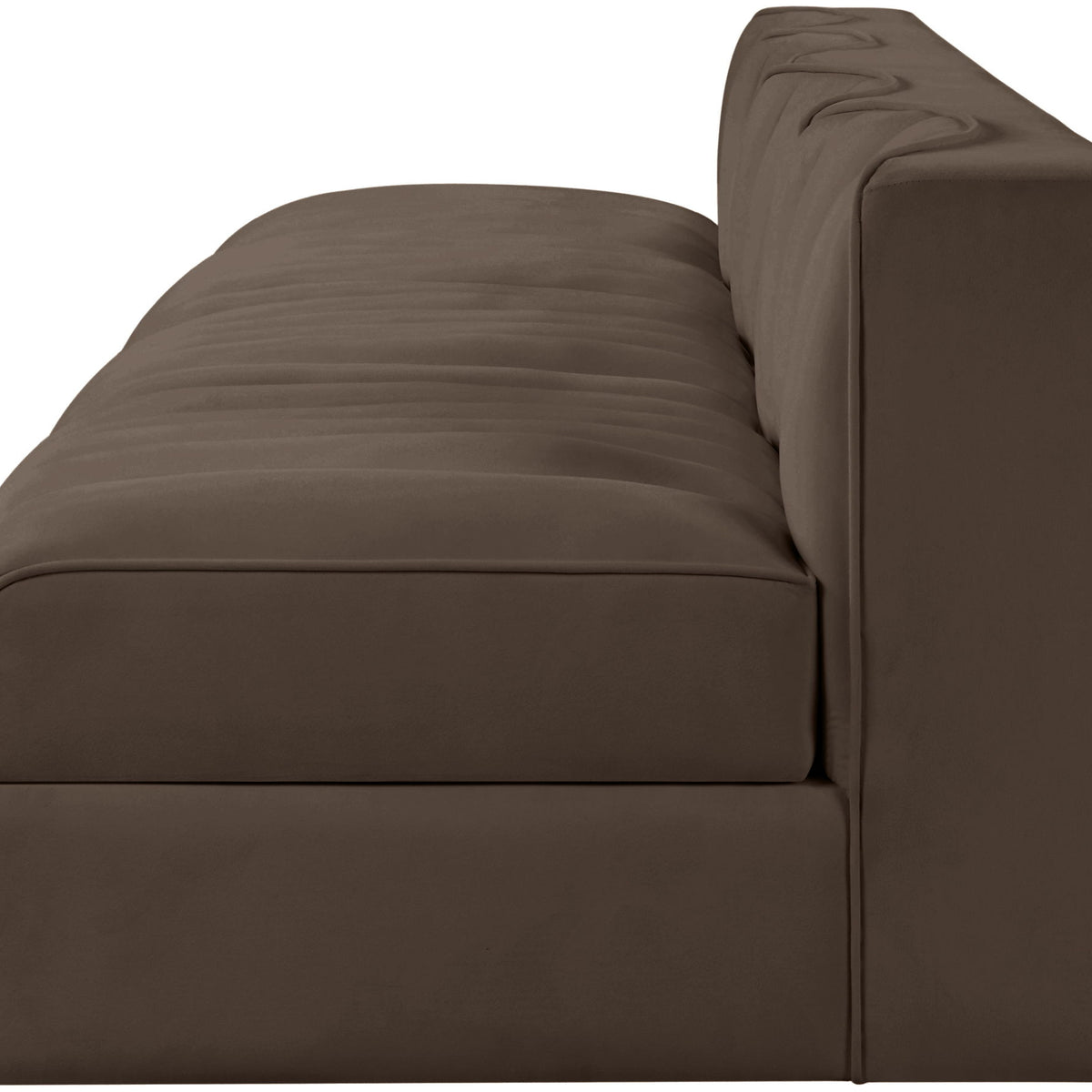 Rummi - Armless Velvet Performance Fabric Upholstered 4 Piece Modular Sofa