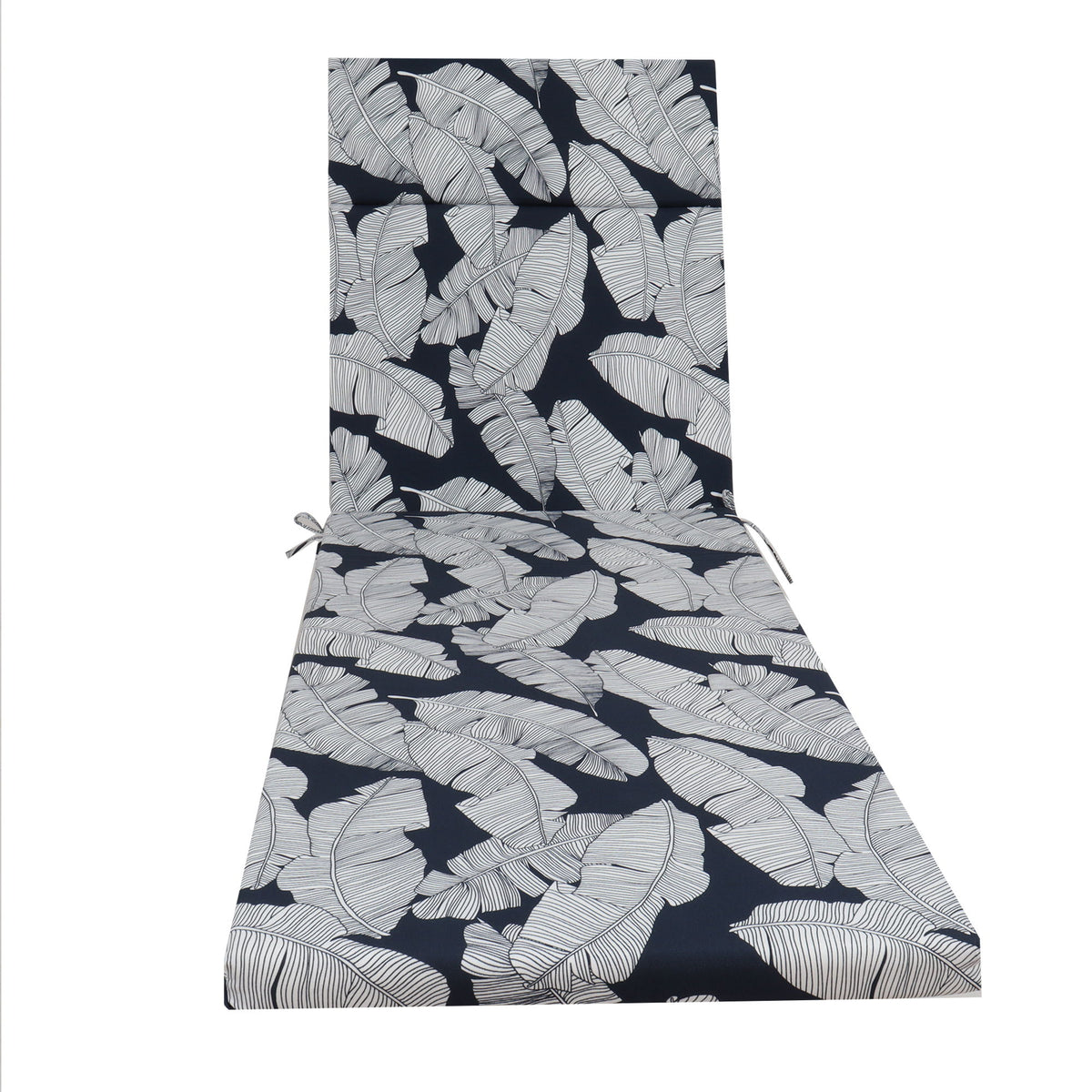 2 Piece Chaise Lounge Chair Cushion Set With Ties