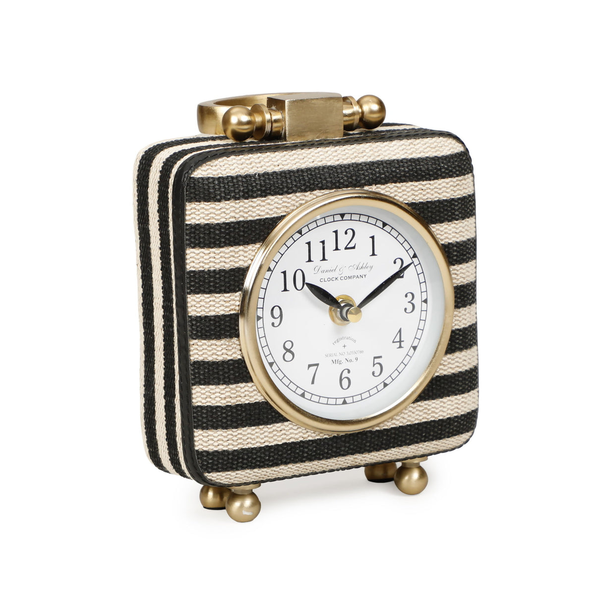 Mona - Striped Contract-Grade Standing Accent Clock - Black