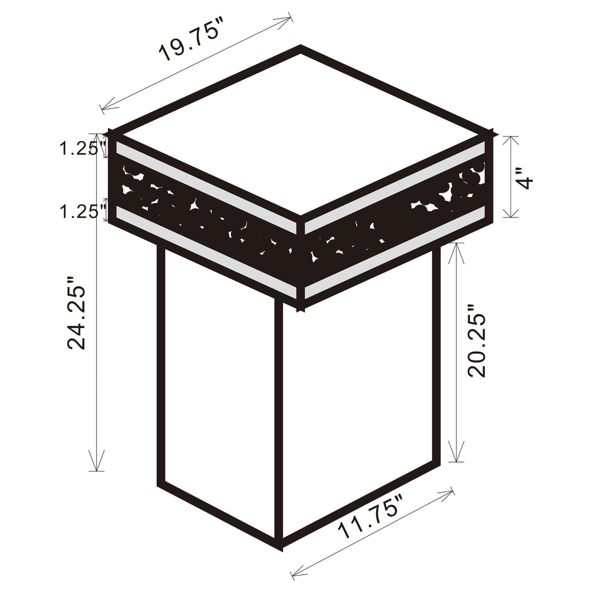 Cavelle - Side Table - Clear