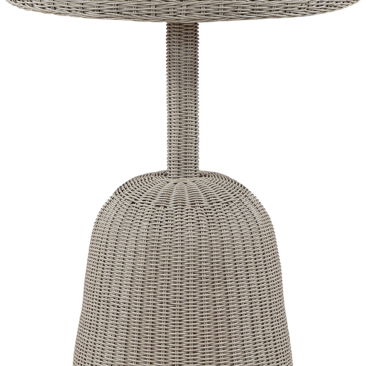Seacrest - Tempered Glass Top And Wicker Outdoor Patio Counter Height Table