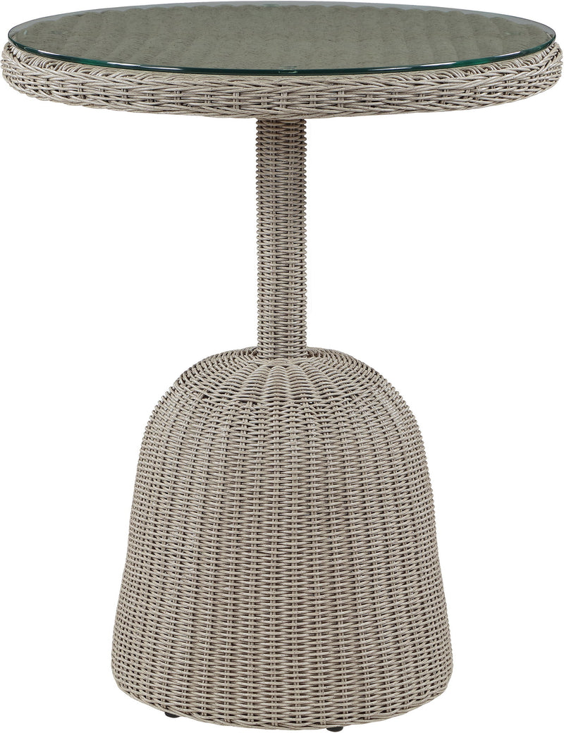 Seacrest - Tempered Glass Top And Wicker Outdoor Patio Counter Height Table