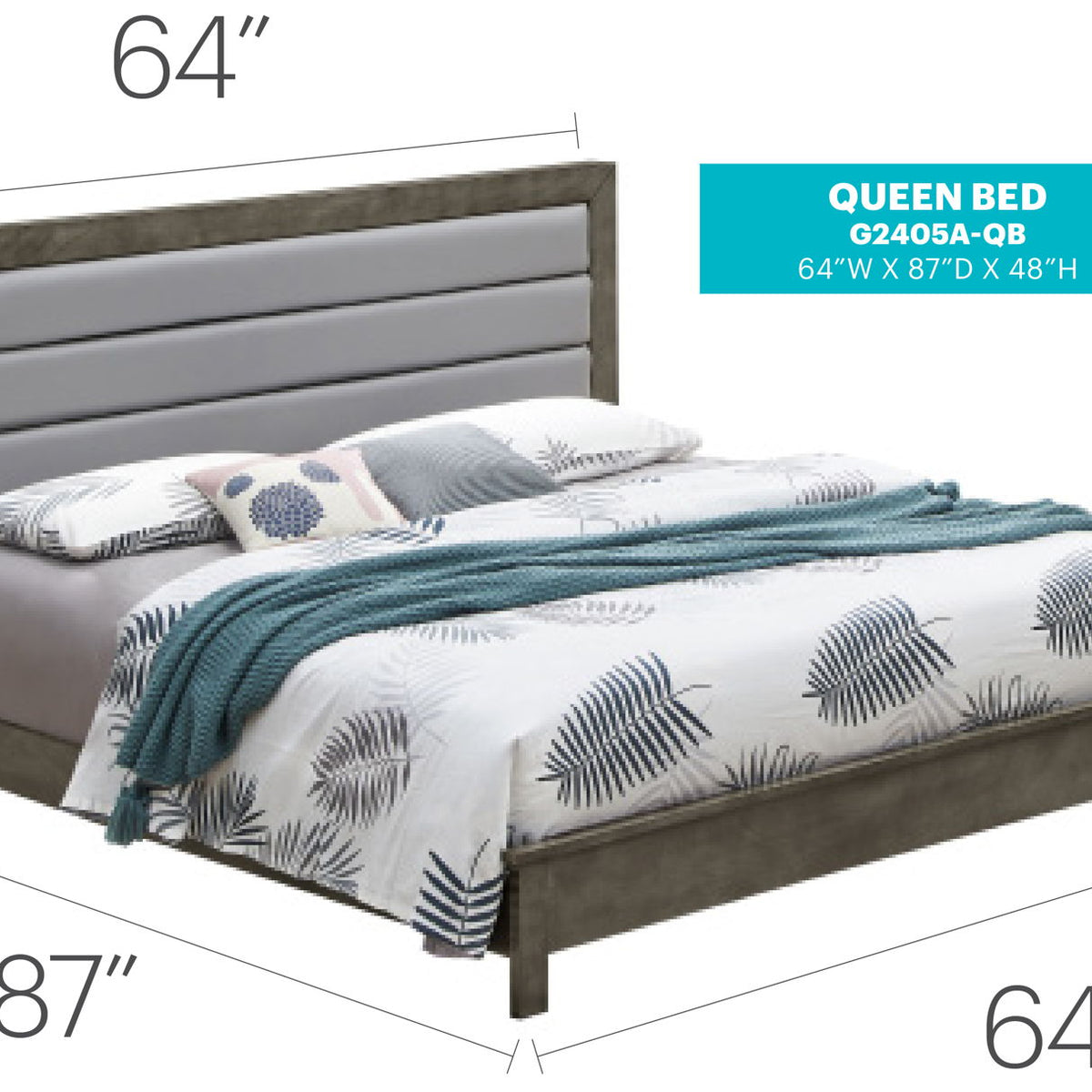 Transitional Modern Design Bed