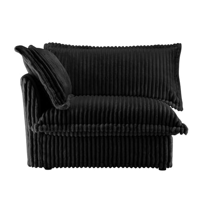 Koala Left-Facing Sofa with Pillow - Black