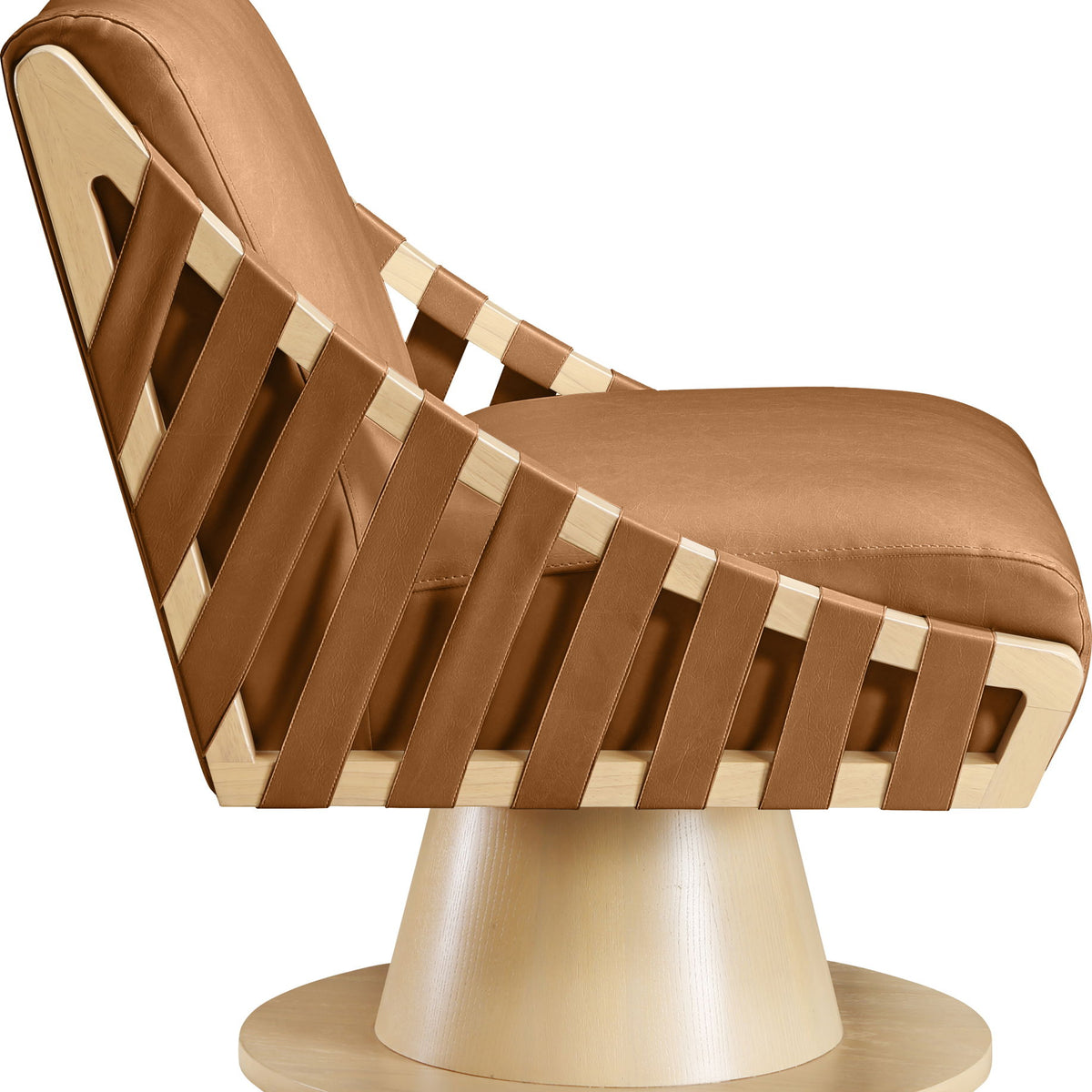 Millwin - Swivel Accent Chair With Natural Base