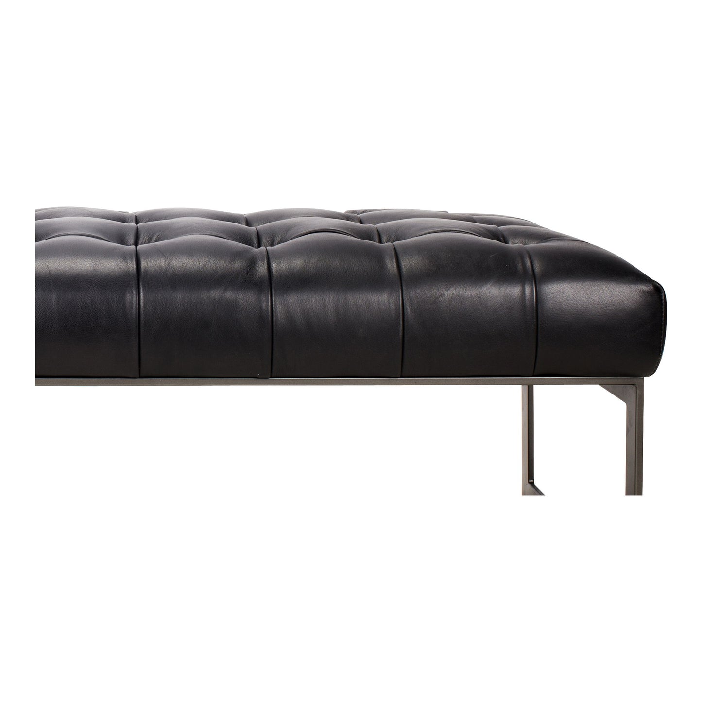 Wyatt - Leather Bench - Black