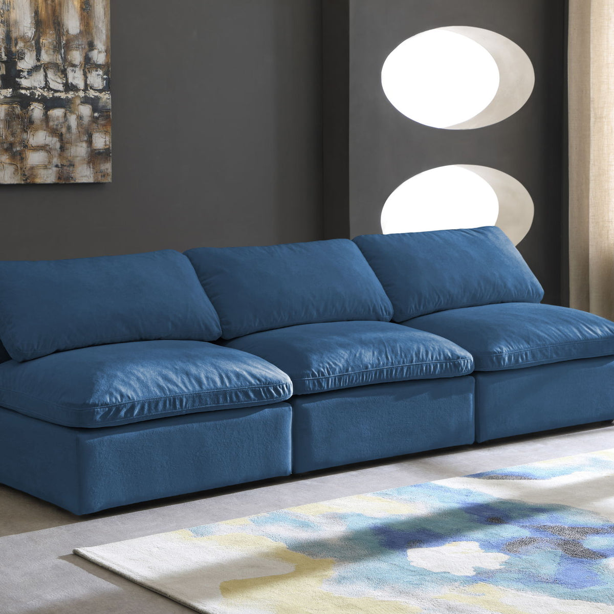 Plush - Modular Armless 3 Seat Sofa