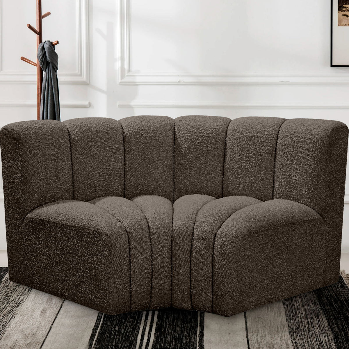Arc - Boucle Fabric 2 Piece Modular Sofa