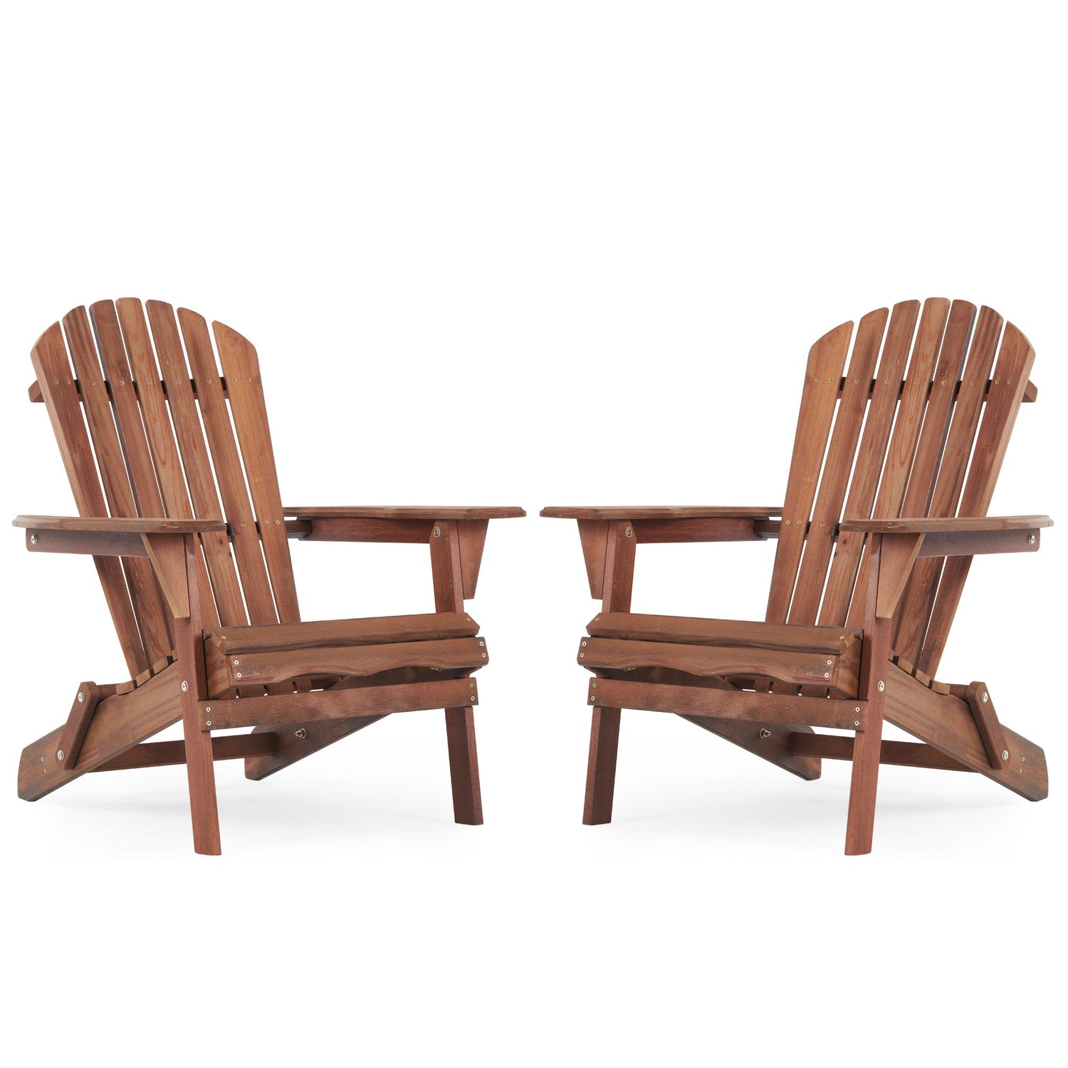 Lounge Patio Chair For Garden Outdoor Wooden Folding Adirondack Chair (Set of 2) Solid Cedar Wood Lounge Patio Chair For Garden