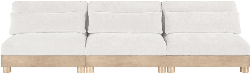 Turin - Chenille Fabric Upholstered Modular Sectional - White