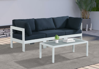 Nizuc - Outdoor Patio Modular Sofa 3 Seats- Navy - Modern & Contemporary