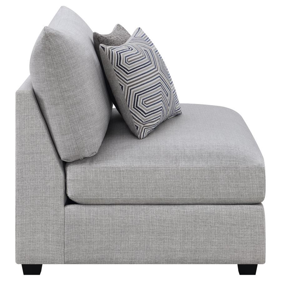 Cambria - Upholstered Armless Chair - Gray